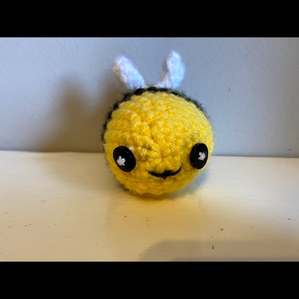 Handmade crocheted bee